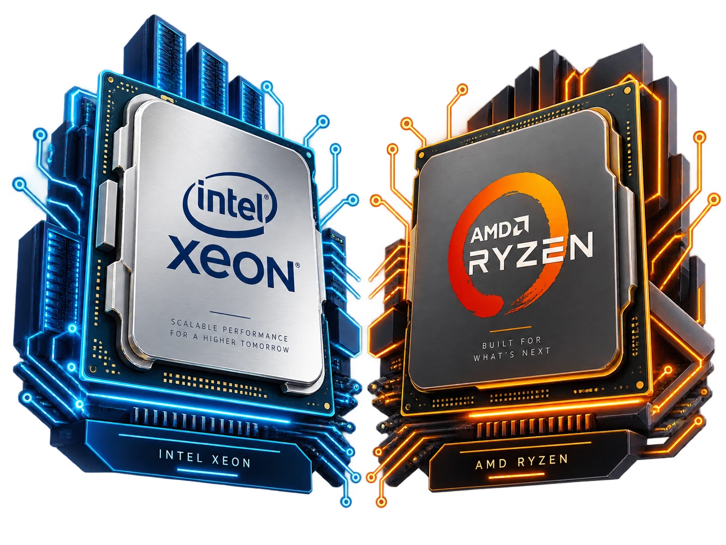 AMD Ryzen ve Intel Xeon işlemciler - DDR5 bellek ve turbo işlemci hızı